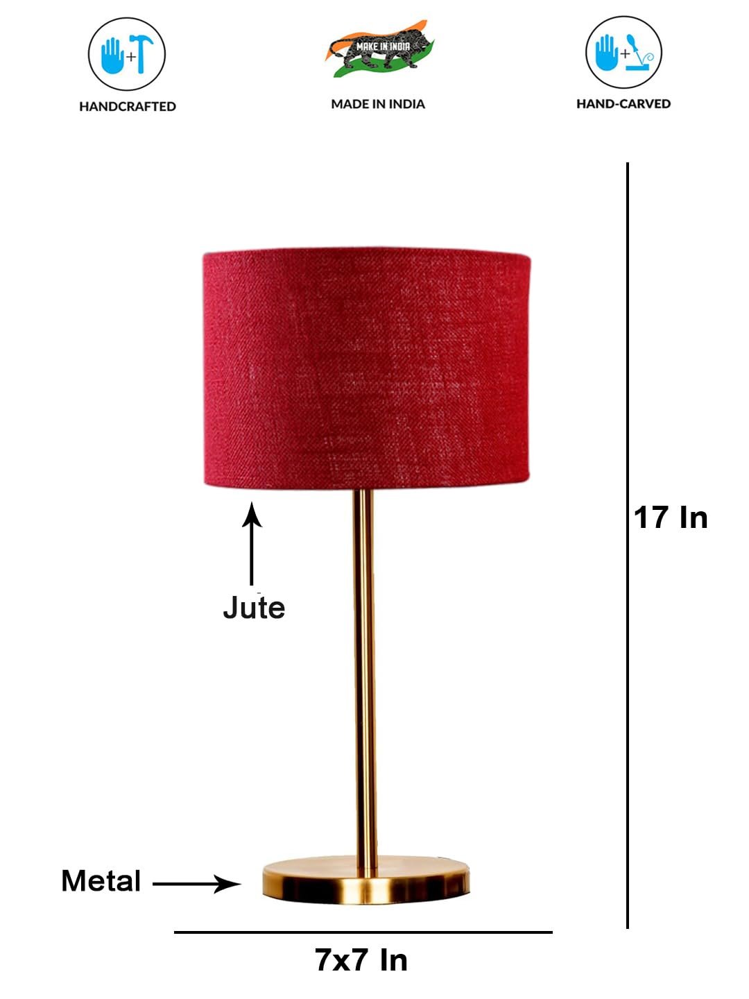 Gold Night Table Lamp for Bedroom | Elegant Bedside Lamp with Warm LED Light & Stylish Design - Model VE12