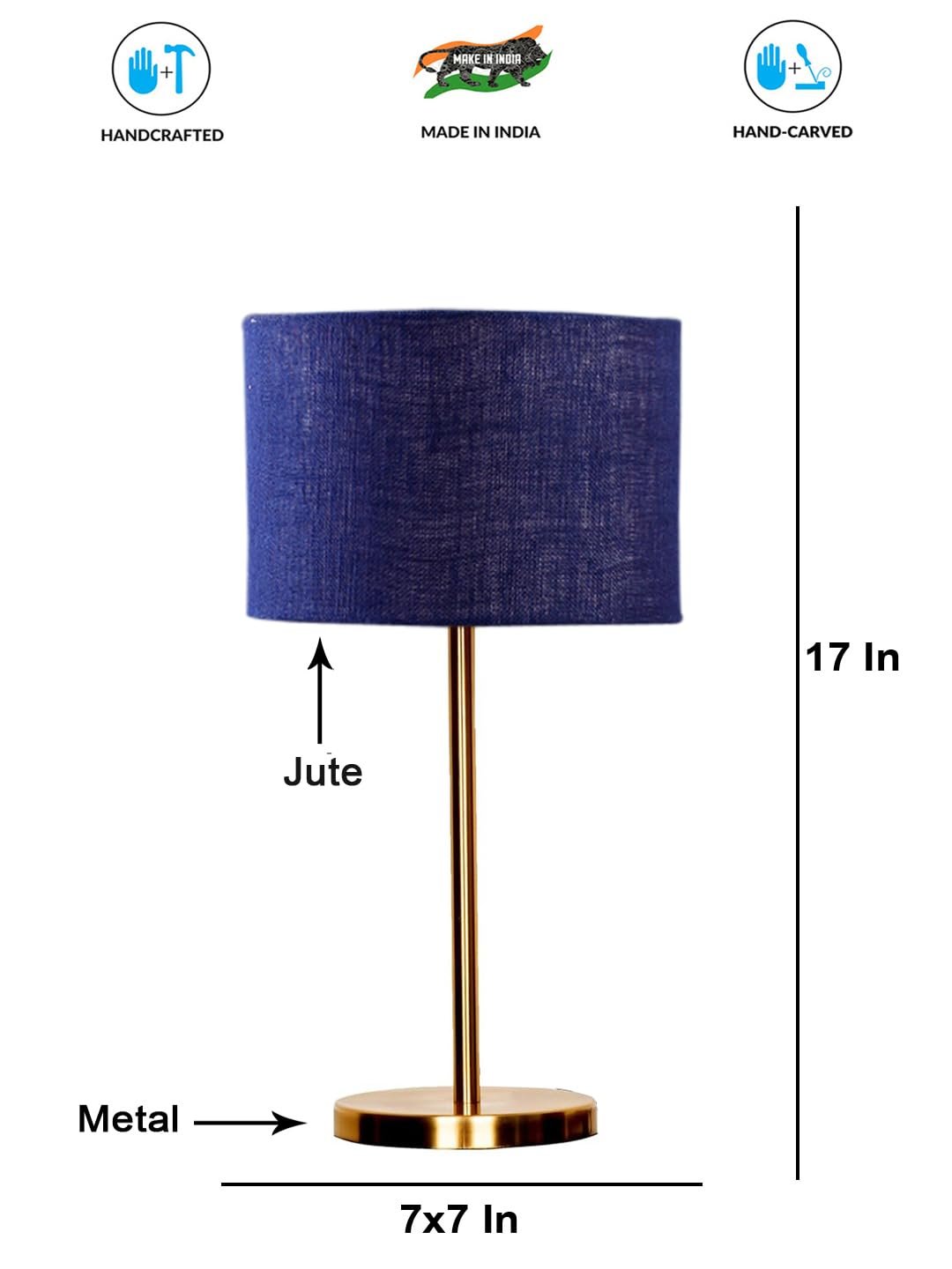 Gold Night Table Lamp for Bedroom | Elegant Bedside Lamp with Warm LED Light & Stylish Design - Model VE13