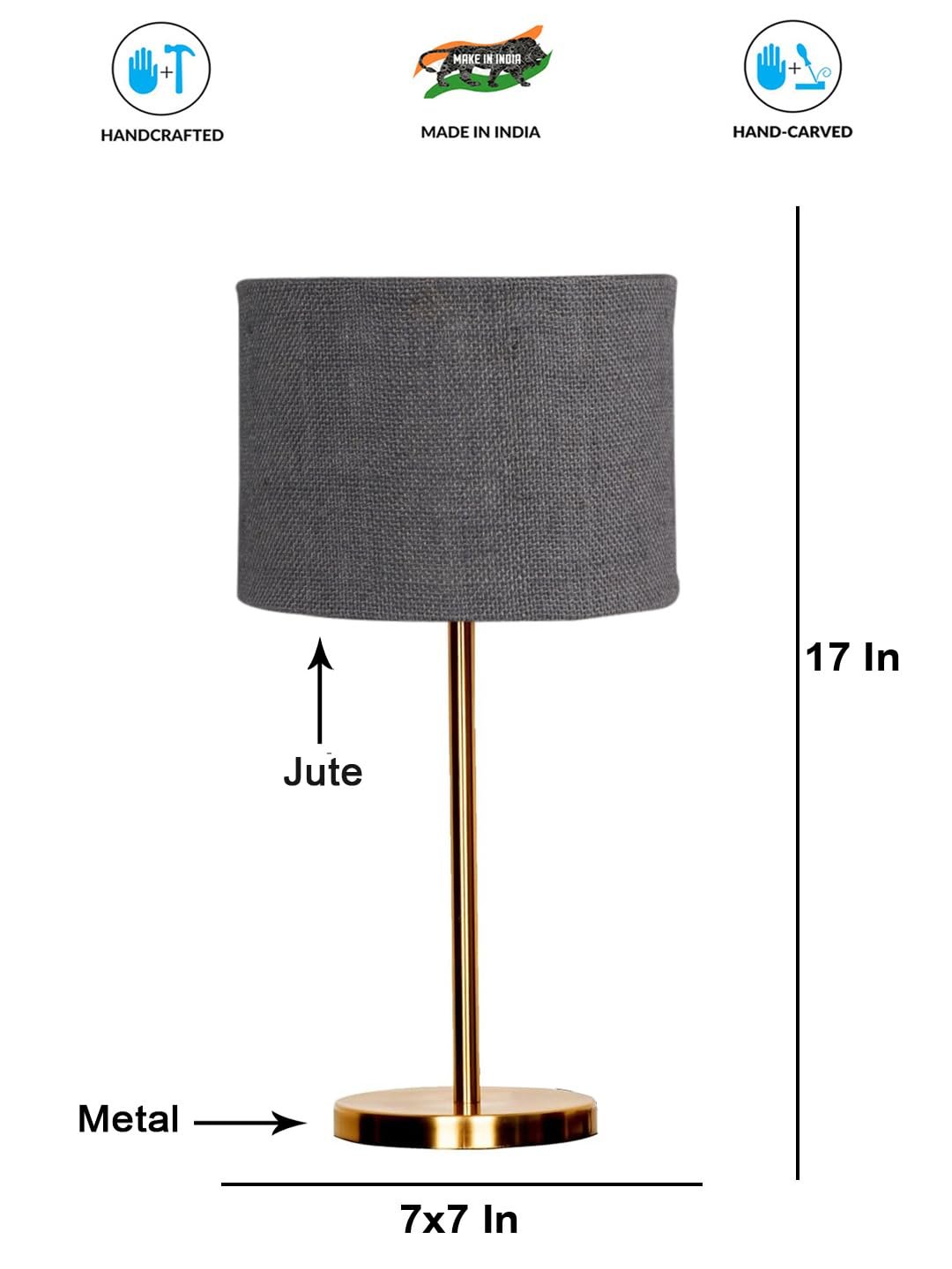 Gold Night Table Lamp for Bedroom | Elegant Bedside Lamp with Warm LED Light & Stylish Design - Model VE04