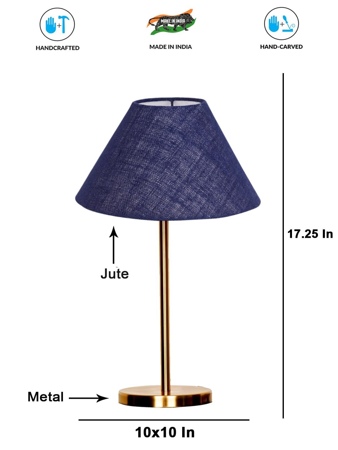 Gold Night Table Lamp for Bedroom | Elegant Bedside Lamp with Warm LED Light & Stylish Design - Model VE33