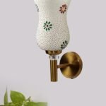 Multicolor Wall Lamp | Elegant Mosaic Glass & Wood Design | Stylish Ambient Light for Home, Office, Living Room, Bedroom, Hallway | Modern Decorative Wall Sconce – Model VX07