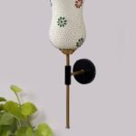 Multicolor Wall Lamp | Elegant Mosaic Glass & Wood Design | Stylish Ambient Light for Home, Office, Living Room, Bedroom, Hallway | Modern Decorative Wall Sconce – Model VX1