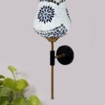 Multicolor Wall Lamp | Elegant Mosaic Glass & Wood Design | Stylish Ambient Light for Home, Office, Living Room, Bedroom, Hallway | Modern Decorative Wall Sconce – Model VX113