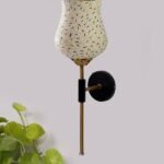 Multicolor Wall Lamp | Elegant Mosaic Glass & Wood Design | Stylish Ambient Light for Home, Office, Living Room, Bedroom, Hallway | Modern Decorative Wall Sconce – Model VX115