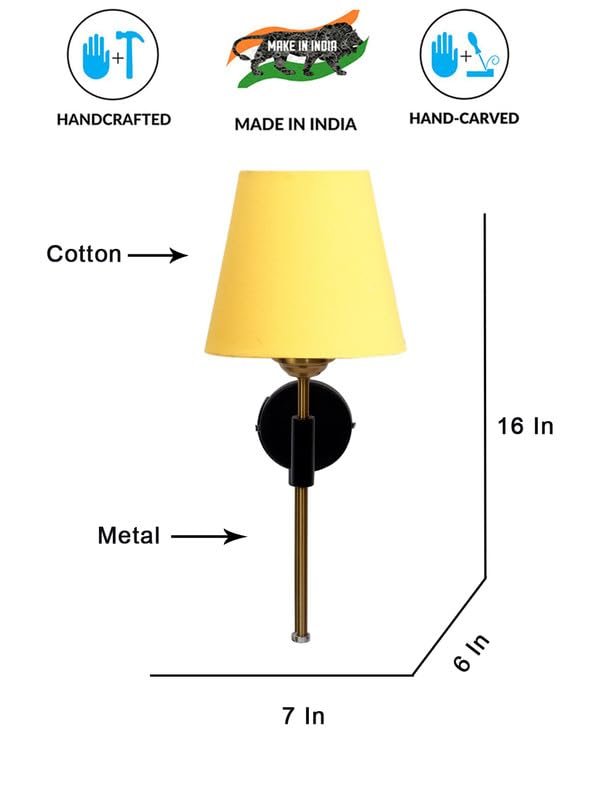 Multicolor Wall Lamp | Elegant Jute Material | Stylish Ambient Light for Home, Office, Living Room, Bedroom, Hallway | Modern Decorative Wall Sconce - Model VX121
