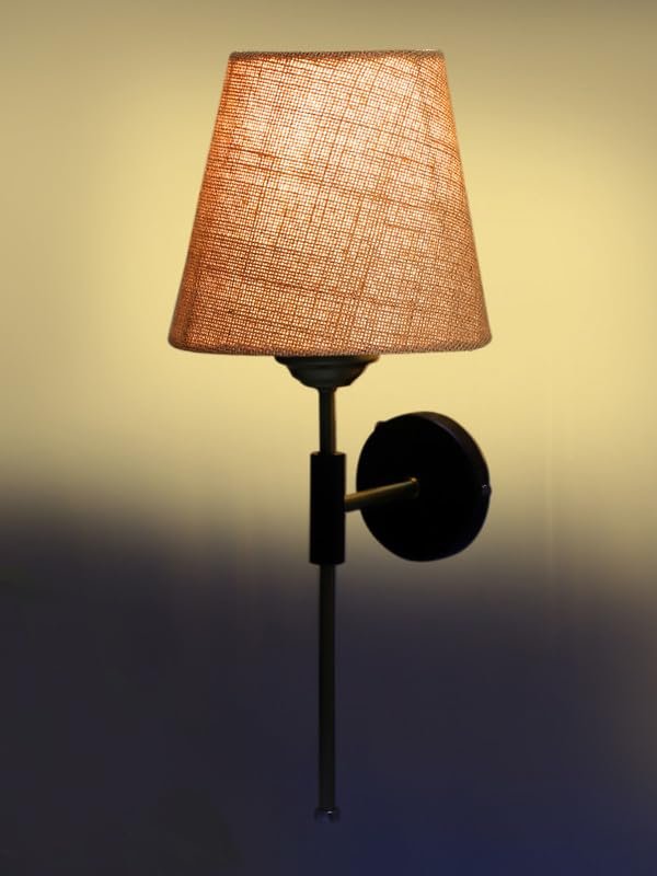 Multicolor Wall Lamp | Elegant Jute Material | Stylish Ambient Light for Home, Office, Living Room, Bedroom, Hallway | Modern Decorative Wall Sconce - Model VX124