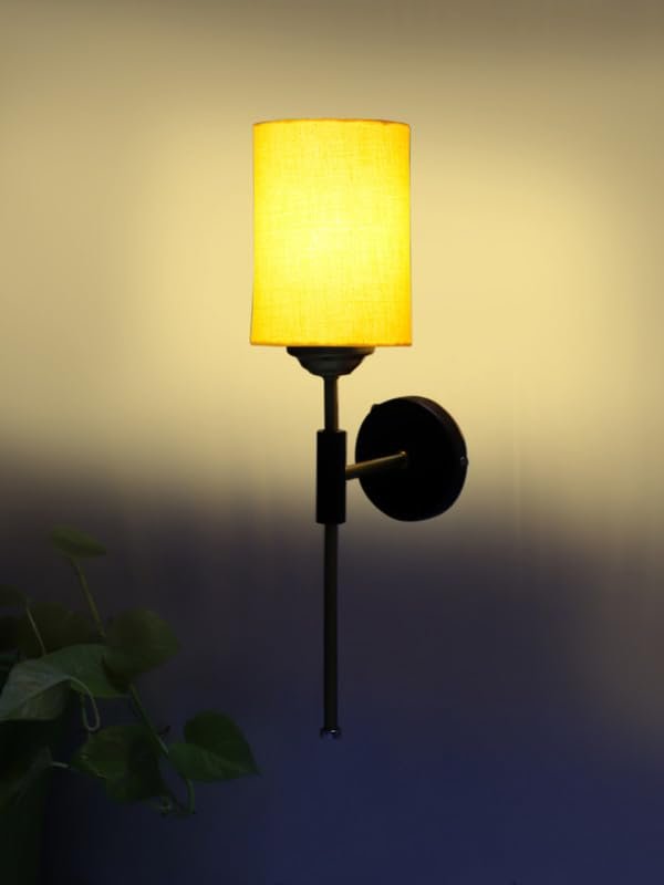 Multicolor Wall Lamp | Elegant Jute Material | Stylish Ambient Light for Home, Office, Living Room, Bedroom, Hallway | Modern Decorative Wall Sconce - Model VX136