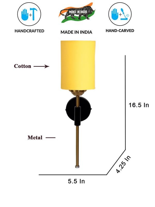 Multicolor Wall Lamp | Elegant Jute Material | Stylish Ambient Light for Home, Office, Living Room, Bedroom, Hallway | Modern Decorative Wall Sconce - Model VX136