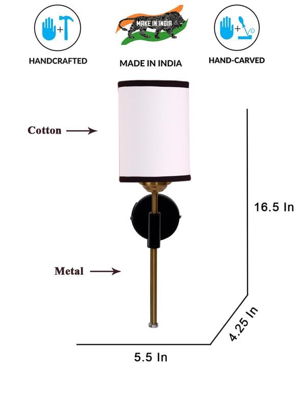 Multicolor Wall Lamp | Elegant Jute Material | Stylish Ambient Light for Home, Office, Living Room, Bedroom, Hallway | Modern Decorative Wall Sconce - Model VX138