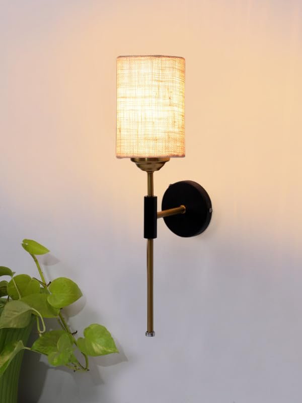 Multicolor Wall Lamp | Elegant Jute Material | Stylish Ambient Light for Home, Office, Living Room, Bedroom, Hallway | Modern Decorative Wall Sconce - Model VX140