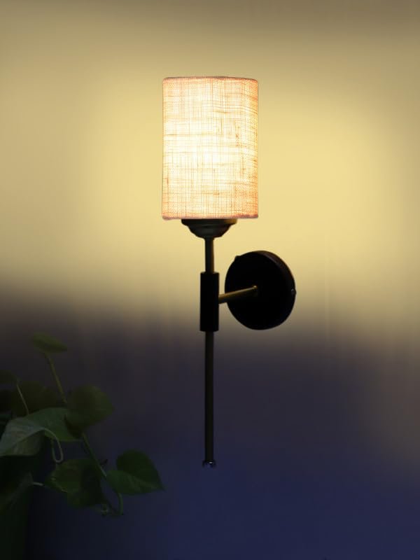 Multicolor Wall Lamp | Elegant Jute Material | Stylish Ambient Light for Home, Office, Living Room, Bedroom, Hallway | Modern Decorative Wall Sconce - Model VX140