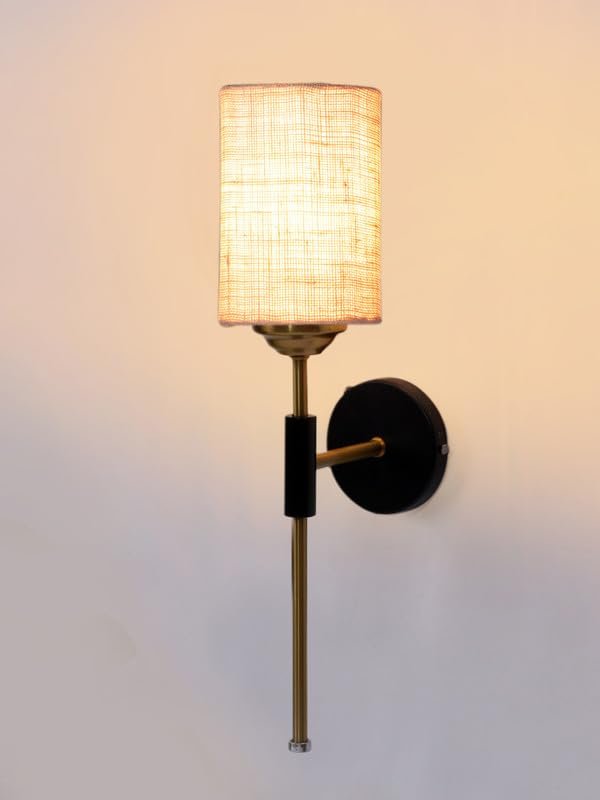 Multicolor Wall Lamp | Elegant Jute Material | Stylish Ambient Light for Home, Office, Living Room, Bedroom, Hallway | Modern Decorative Wall Sconce - Model VX140