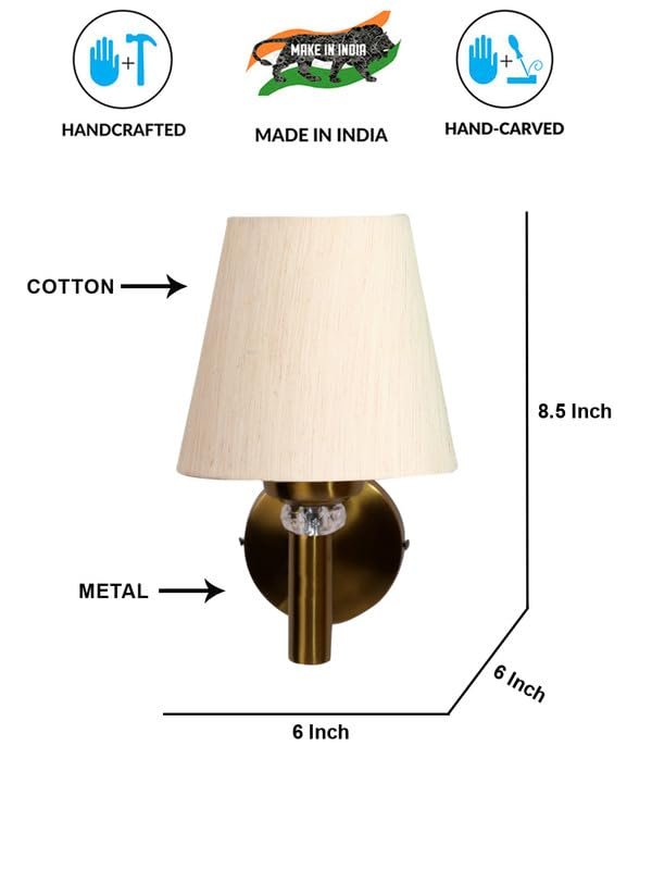 Multicolor Wall Lamp | Elegant Cotton Design | Stylish Ambient Light for Home, Office, Living Room, Bedroom, Hallway | Modern Decorative Wall Sconce - Model VX19