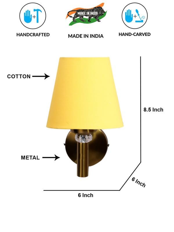 Multicolor Wall Lamp | Elegant Jute Material | Stylish Ambient Light for Home, Office, Living Room, Bedroom, Hallway | Modern Decorative Wall Sconce - Model VX23