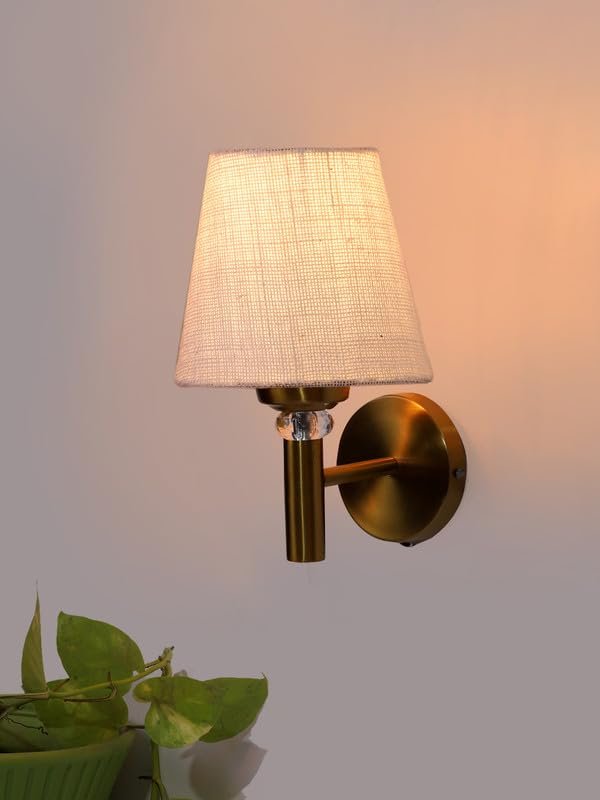 Multicolor Wall Lamp | Elegant Jute Material | Stylish Ambient Light for Home, Office, Living Room, Bedroom, Hallway | Modern Decorative Wall Sconce - Model VX27
