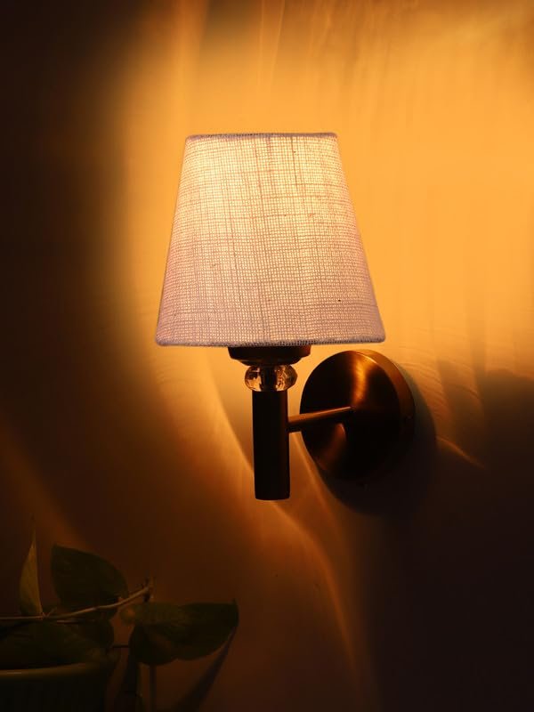 Multicolor Wall Lamp | Elegant Jute Material | Stylish Ambient Light for Home, Office, Living Room, Bedroom, Hallway | Modern Decorative Wall Sconce - Model VX27