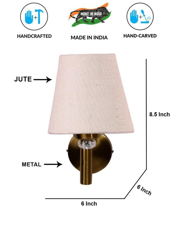 Multicolor Wall Lamp | Elegant Jute Material | Stylish Ambient Light for Home, Office, Living Room, Bedroom, Hallway | Modern Decorative Wall Sconce - Model VX27