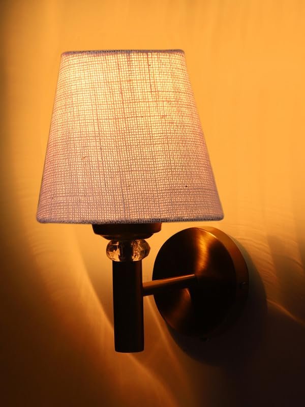 Multicolor Wall Lamp | Elegant Jute Material | Stylish Ambient Light for Home, Office, Living Room, Bedroom, Hallway | Modern Decorative Wall Sconce - Model VX27