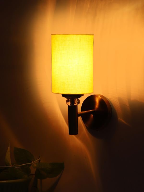 Multicolor Wall Lamp | Elegant Jute Material | Stylish Ambient Light for Home, Office, Living Room, Bedroom, Hallway | Modern Decorative Wall Sconce - Model VX38