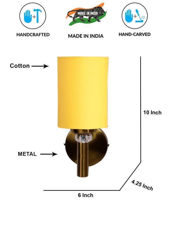Multicolor Wall Lamp | Elegant Jute Material | Stylish Ambient Light for Home, Office, Living Room, Bedroom, Hallway | Modern Decorative Wall Sconce - Model VX38