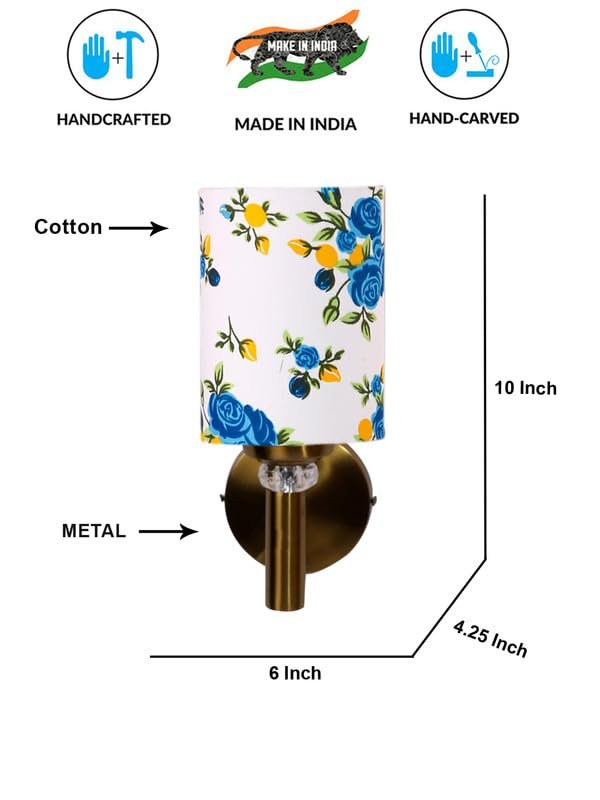 Multicolor Wall Lamp | Elegant Cotton Design | Stylish Ambient Light for Home, Office, Living Room, Bedroom, Hallway | Modern Decorative Wall Sconce - Model VX46