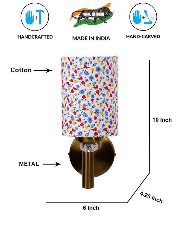 Multicolor Wall Lamp | Elegant Cotton Design | Stylish Ambient Light for Home, Office, Living Room, Bedroom, Hallway | Modern Decorative Wall Sconce - Model VX48