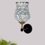 Multicolor Wall Lamp | Elegant Mosaic Glass & Wood Design | Stylish Ambient Light for Home, Office, Living Room, Bedroom, Hallway | Modern Decorative Wall Sconce – Model VX63