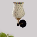 Multicolor Wall Lamp | Elegant Mosaic Glass & Wood Design | Stylish Ambient Light for Home, Office, Living Room, Bedroom, Hallway | Modern Decorative Wall Sconce – Model VX66