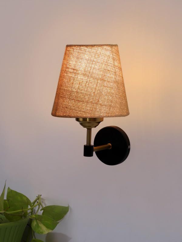 Multicolor Wall Lamp | Elegant Jute Material | Stylish Ambient Light for Home, Office, Living Room, Bedroom, Hallway | Modern Decorative Wall Sconce - Model VX74