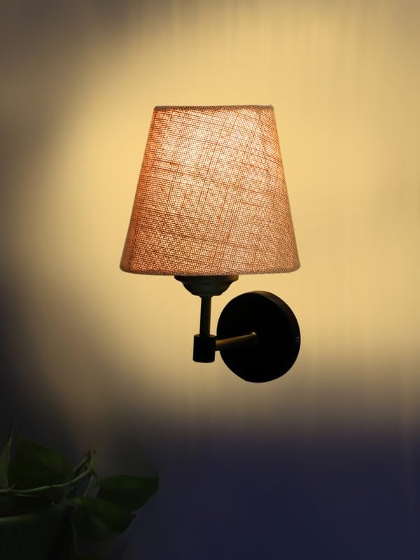 Multicolor Wall Lamp | Elegant Jute Material | Stylish Ambient Light for Home, Office, Living Room, Bedroom, Hallway | Modern Decorative Wall Sconce - Model VX74
