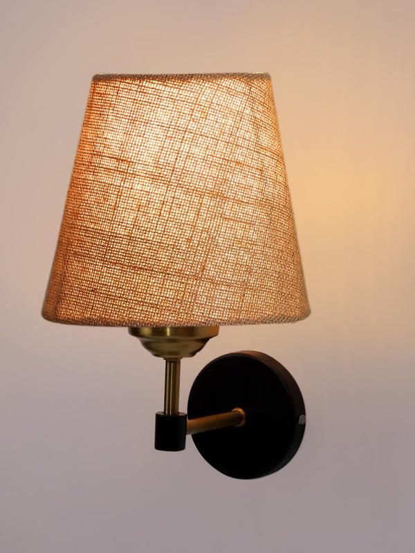 Multicolor Wall Lamp | Elegant Jute Material | Stylish Ambient Light for Home, Office, Living Room, Bedroom, Hallway | Modern Decorative Wall Sconce - Model VX74