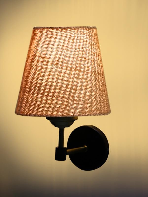 Multicolor Wall Lamp | Elegant Jute Material | Stylish Ambient Light for Home, Office, Living Room, Bedroom, Hallway | Modern Decorative Wall Sconce - Model VX74