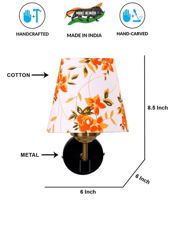 Multicolor Wall Lamp | Elegant Cotton Design | Stylish Ambient Light for Home, Office, Living Room, Bedroom, Hallway | Modern Decorative Wall Sconce - Model VX81