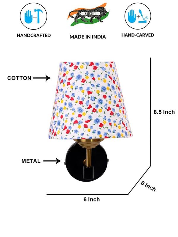 Multicolor Wall Lamp | Elegant Cotton Design | Stylish Ambient Light for Home, Office, Living Room, Bedroom, Hallway | Modern Decorative Wall Sconce - Model VX82