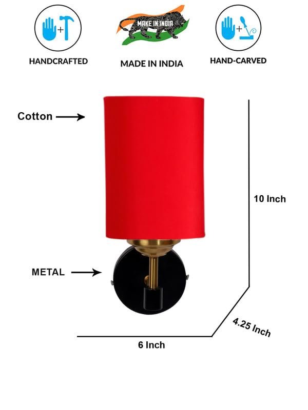 Multicolor Wall Lamp | Elegant Cotton Design | Stylish Ambient Light for Home, Office, Living Room, Bedroom, Hallway | Modern Decorative Wall Sconce - Model VX85