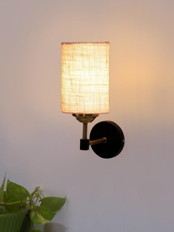 Multicolor Wall Lamp | Elegant Jute Material | Stylish Ambient Light for Home, Office, Living Room, Bedroom, Hallway | Modern Decorative Wall Sconce - Model VX90