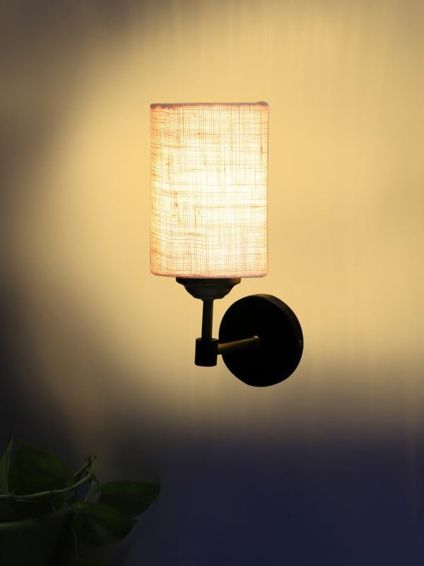 Multicolor Wall Lamp | Elegant Jute Material | Stylish Ambient Light for Home, Office, Living Room, Bedroom, Hallway | Modern Decorative Wall Sconce - Model VX90