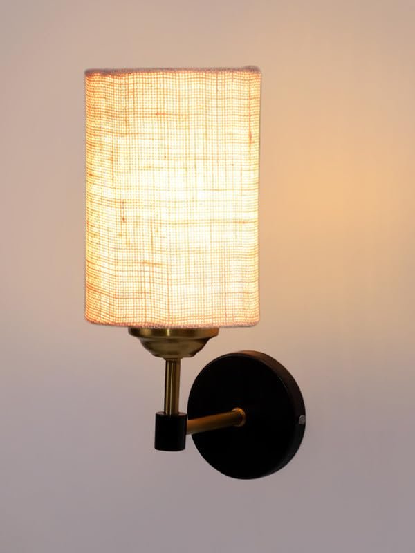Multicolor Wall Lamp | Elegant Jute Material | Stylish Ambient Light for Home, Office, Living Room, Bedroom, Hallway | Modern Decorative Wall Sconce - Model VX90