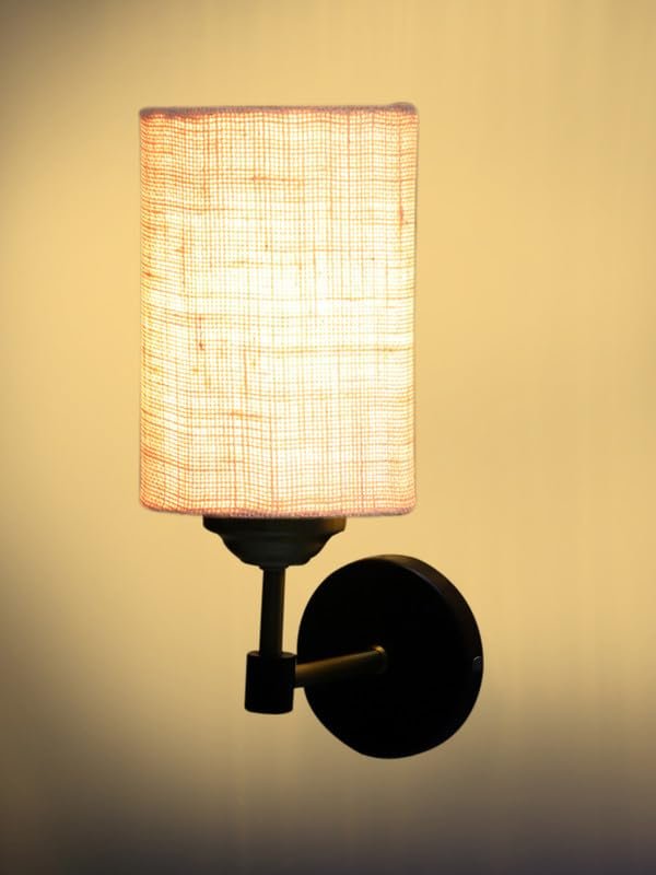 Multicolor Wall Lamp | Elegant Jute Material | Stylish Ambient Light for Home, Office, Living Room, Bedroom, Hallway | Modern Decorative Wall Sconce - Model VX90