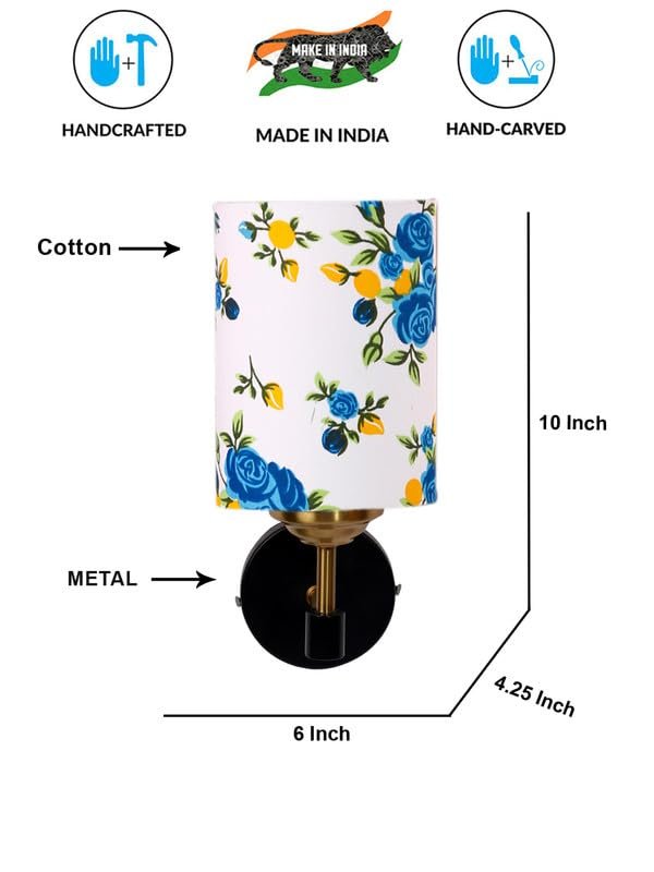 Multicolor Wall Lamp | Elegant Cotton Design | Stylish Ambient Light for Home, Office, Living Room, Bedroom, Hallway | Modern Decorative Wall Sconce - Model VX94