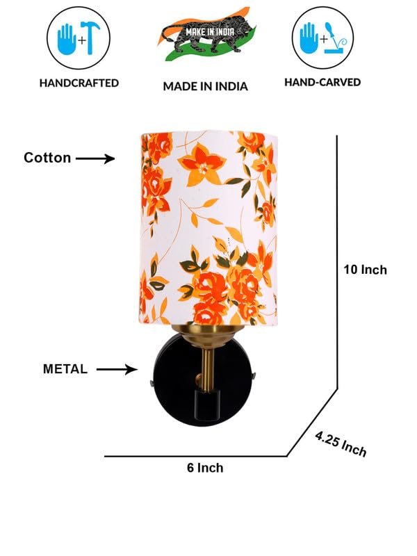 Multicolor Wall Lamp | Elegant Cotton Design | Stylish Ambient Light for Home, Office, Living Room, Bedroom, Hallway | Modern Decorative Wall Sconce - Model VX95