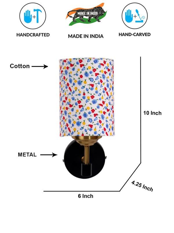 Multicolor Wall Lamp | Elegant Cotton Design | Stylish Ambient Light for Home, Office, Living Room, Bedroom, Hallway | Modern Decorative Wall Sconce - Model VX96