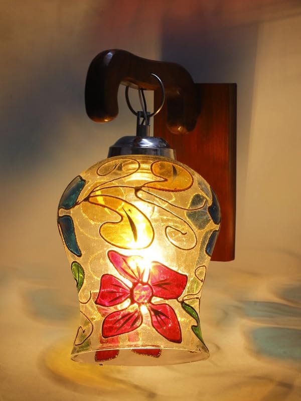 Multicolor Wall Lamp | Elegant Wood Design | Stylish Ambient Light for Home, Office, Living Room, Bedroom, Hallway | Modern Decorative Wall Sconce - Model WD09