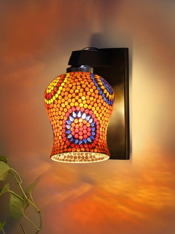 Multicolor Wall Lamp | Elegant Wood Design | Stylish Ambient Light for Home, Office, Living Room, Bedroom, Hallway | Modern Decorative Wall Sconce - Model WD107
