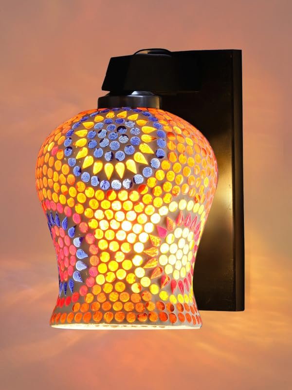 Multicolor Wall Lamp | Elegant Wood Design | Stylish Ambient Light for Home, Office, Living Room, Bedroom, Hallway | Modern Decorative Wall Sconce - Model WD107