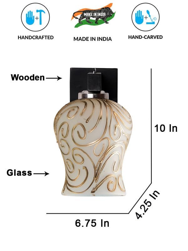 Multicolor Wall Lamp | Elegant Wood Design | Stylish Ambient Light for Home, Office, Living Room, Bedroom, Hallway | Modern Decorative Wall Sconce - Model WD109