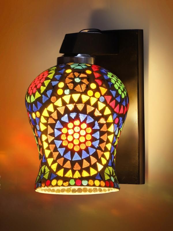 Multicolor Wall Lamp | Elegant Wood Design | Stylish Ambient Light for Home, Office, Living Room, Bedroom, Hallway | Modern Decorative Wall Sconce - Model WD111