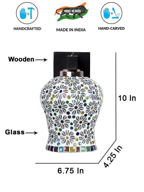 Multicolor Wall Lamp | Elegant Wood Design | Stylish Ambient Light for Home, Office, Living Room, Bedroom, Hallway | Modern Decorative Wall Sconce - Model WD113