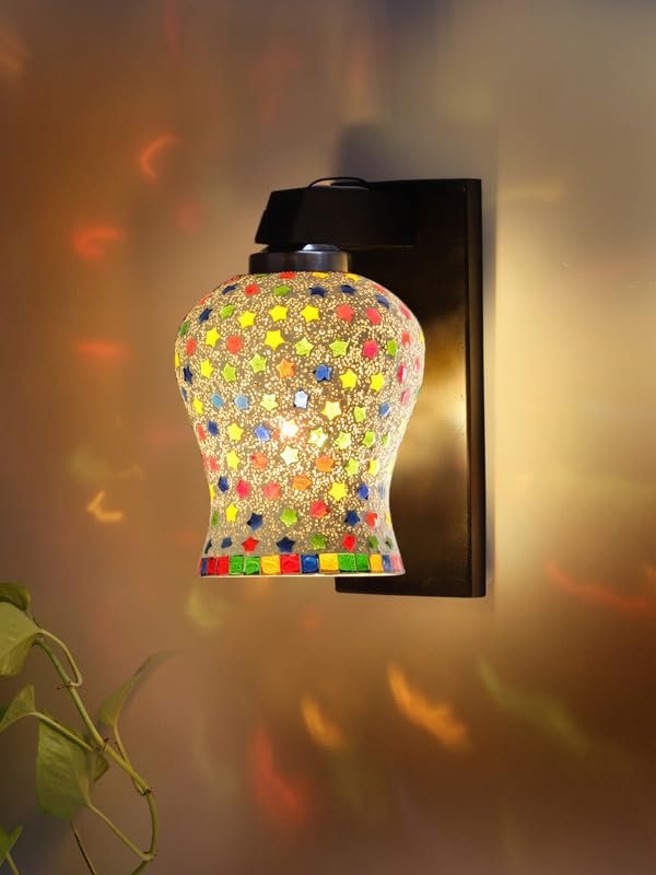 Multicolor Wall Lamp | Elegant Wood Design | Stylish Ambient Light for Home, Office, Living Room, Bedroom, Hallway | Modern Decorative Wall Sconce - Model WD117