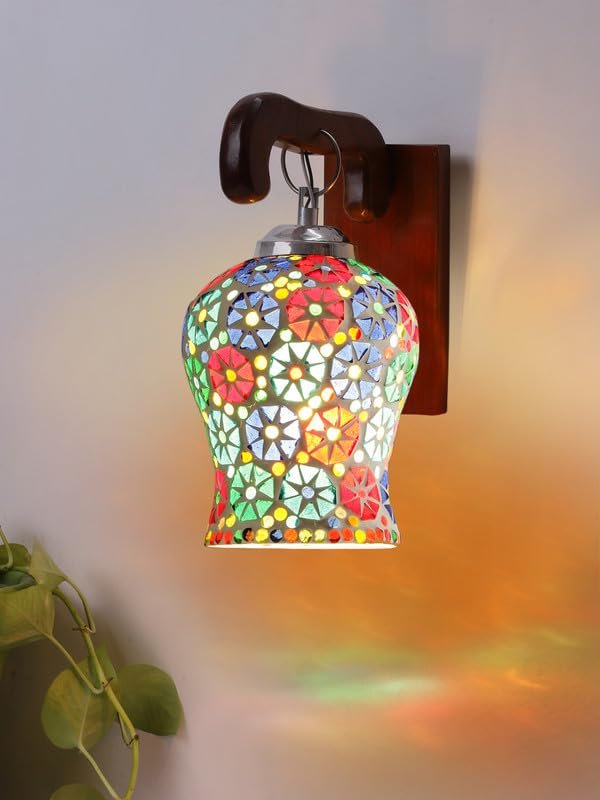 Multicolor Wall Lamp | Elegant Wood Design | Stylish Ambient Light for Home, Office, Living Room, Bedroom, Hallway | Modern Decorative Wall Sconce - Model WD11